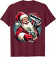 Vintage Santa Bartending Cocktail Funny Bartender Christmas T-Shirt - T-Shirt | Maroon