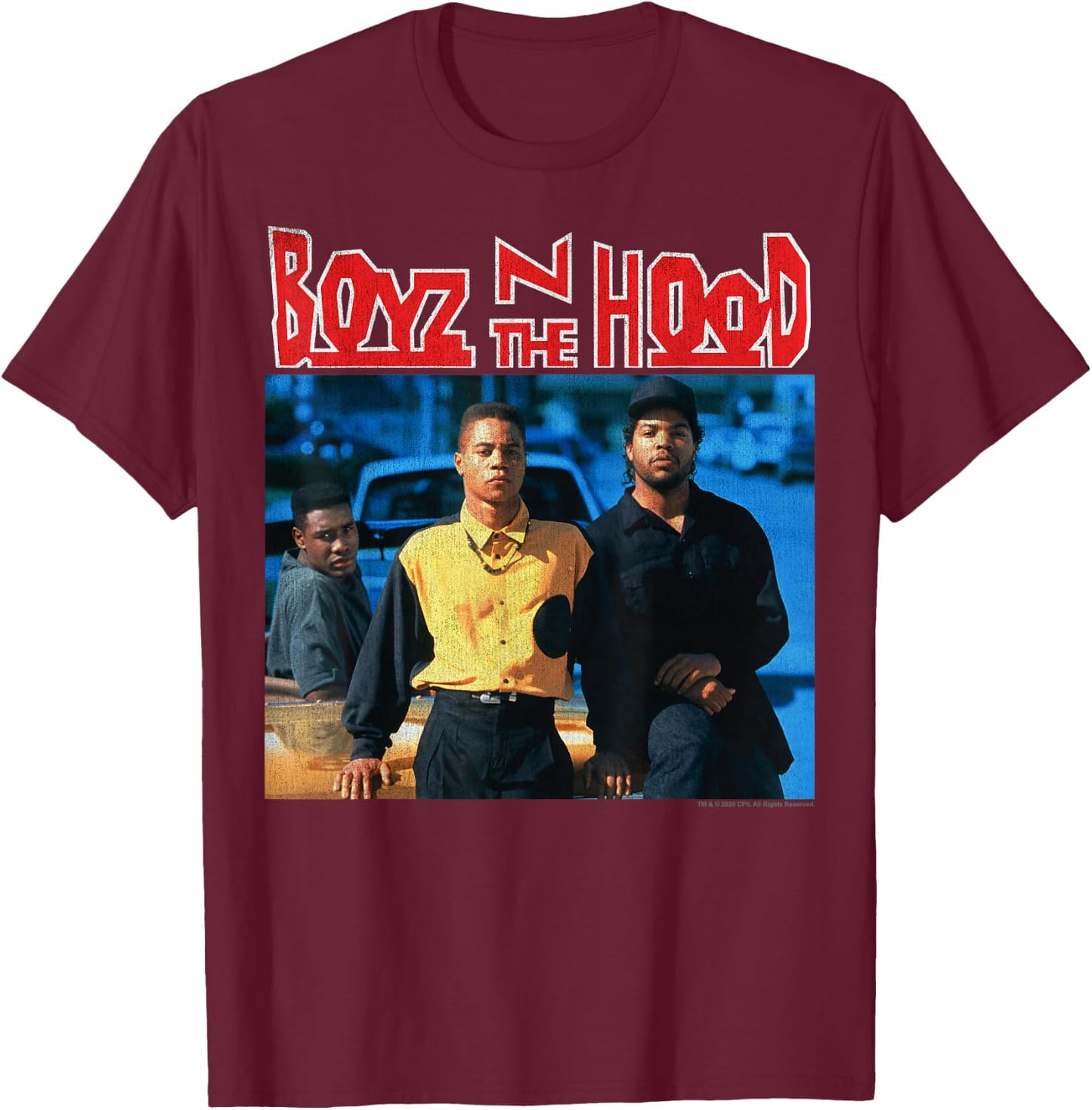 Boyz N The Hood Classic Poster Small T-Shirt - T-Shirt | Maroon