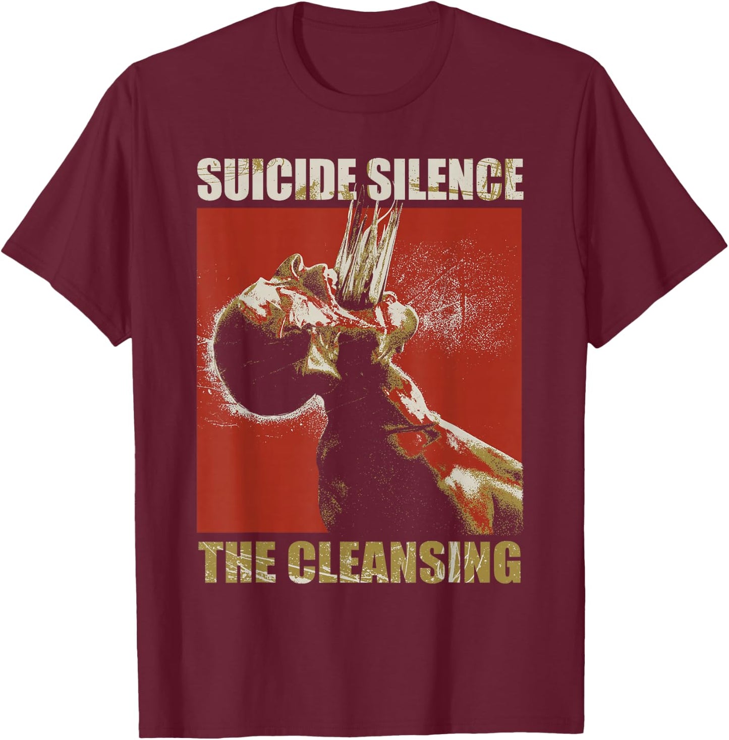 Suicide Silence - Official Merchandise - Cleansing Block T-Shirt - T-Shirt | Maroon