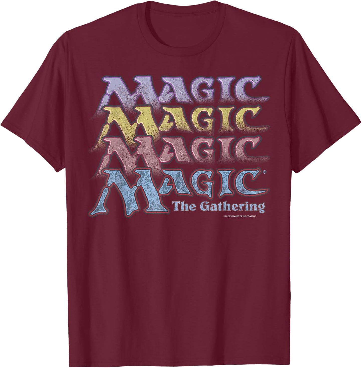 Magic: The Gathering Retro Logo Stack T-Shirt - T-Shirt | Maroon