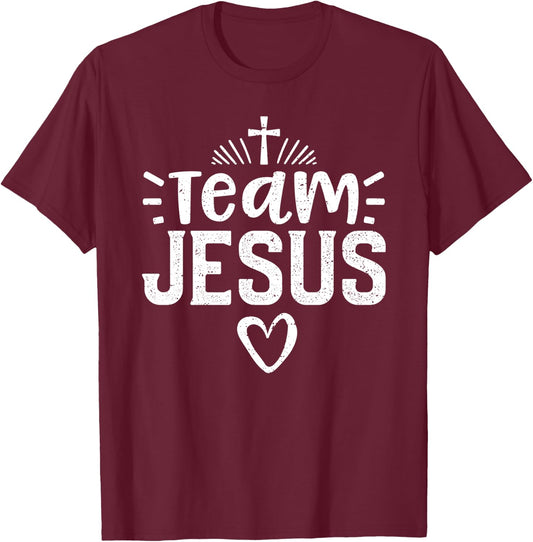 Team Jesus - Church T-Shirt - T-Shirt | Maroon