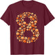 It's My 8th Birthday Pumpkin Fall Leaves Autumn 8 Year Old T-Shirt - T-Shirt | Maroon