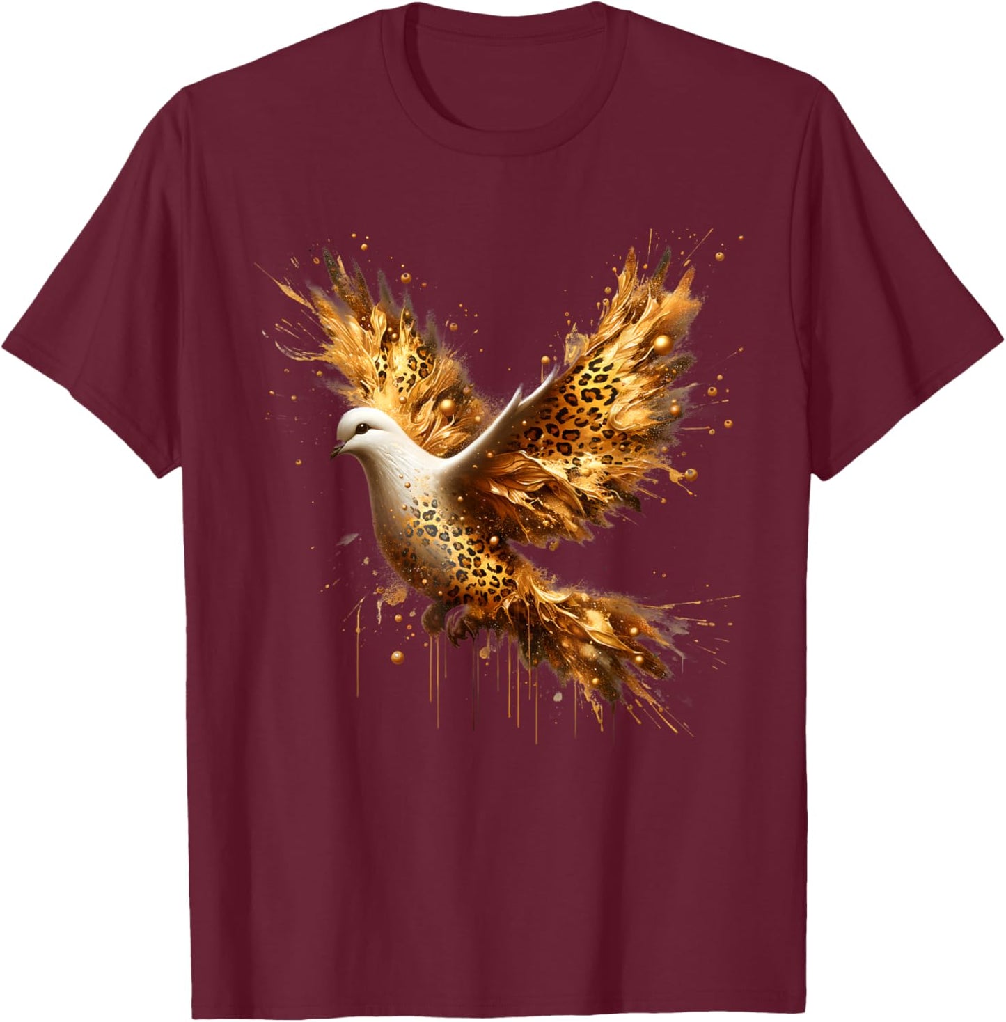 Holy Spirit Dove Catholic Christian T-Shirt - T-Shirt | Maroon