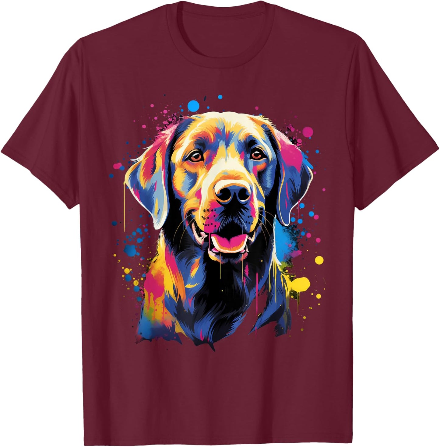 Cute Labrador Retriever T-Shirt - T-Shirt | Maroon