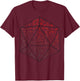 Dungeons & Dragons D20 Decorated Symbol T-Shirt - T-Shirt | Maroon