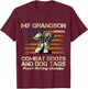 My Grandson Wears Combat Boots and Dog Tags Proud Grandpa T-Shirt - T-Shirt | Maroon
