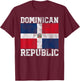 Dominican Republic Flag National Pride Roots Country Family T-Shirt - T-Shirt | Maroon
