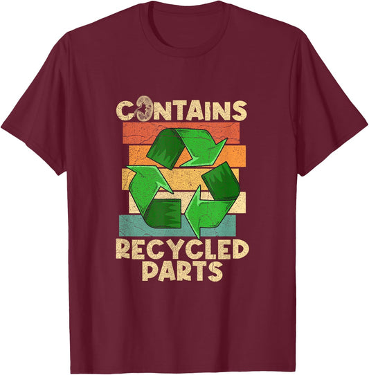 Organ Donation Design Kidney Transplant for -Adults, Black, Small, Short Sleeve, Classic Fit T-Shirt - T-Shirt | Maroon