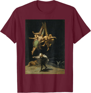 Famous Renaissance Painting Illustration T-Shirt - T-Shirt | Maroon