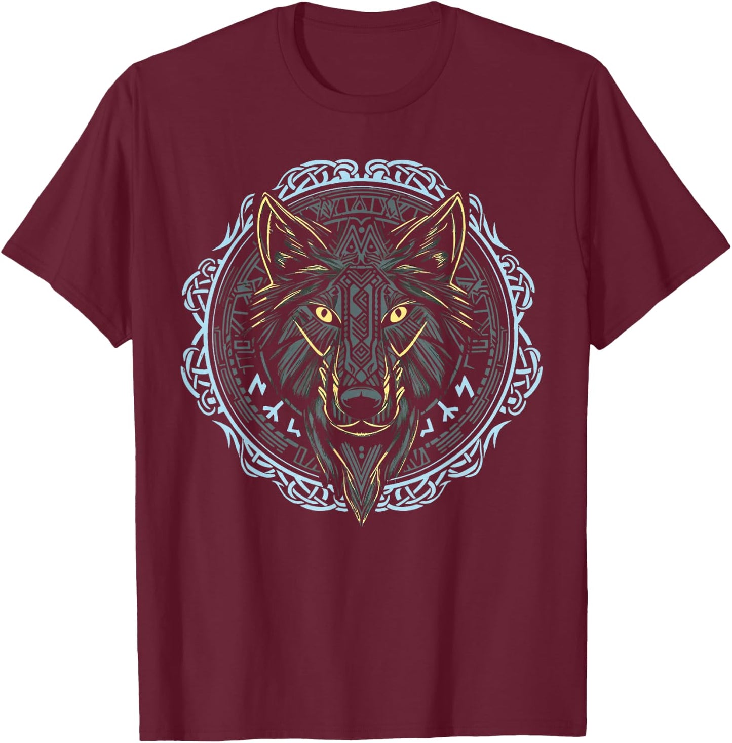VIKING CELTIC FENRIR - Wolf Of Odin Norse Myths Nordic Gifts T-Shirt - T-Shirt | Maroon