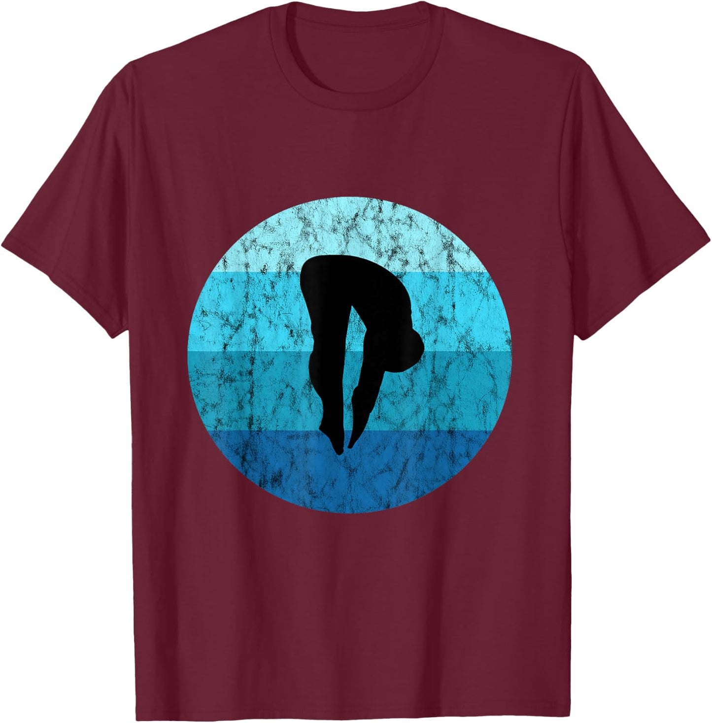 Springboard Diving Cliff Diver Platform Dive Water Diving T-Shirt - T-Shirt | Maroon