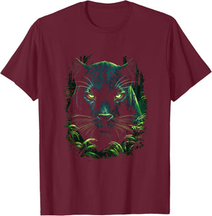 Panther with beautiful green eyes black panthers T-Shirt - T-Shirt | Maroon