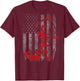 Bow Deer hunting flag Archery T-Shirt - T-Shirt | Maroon