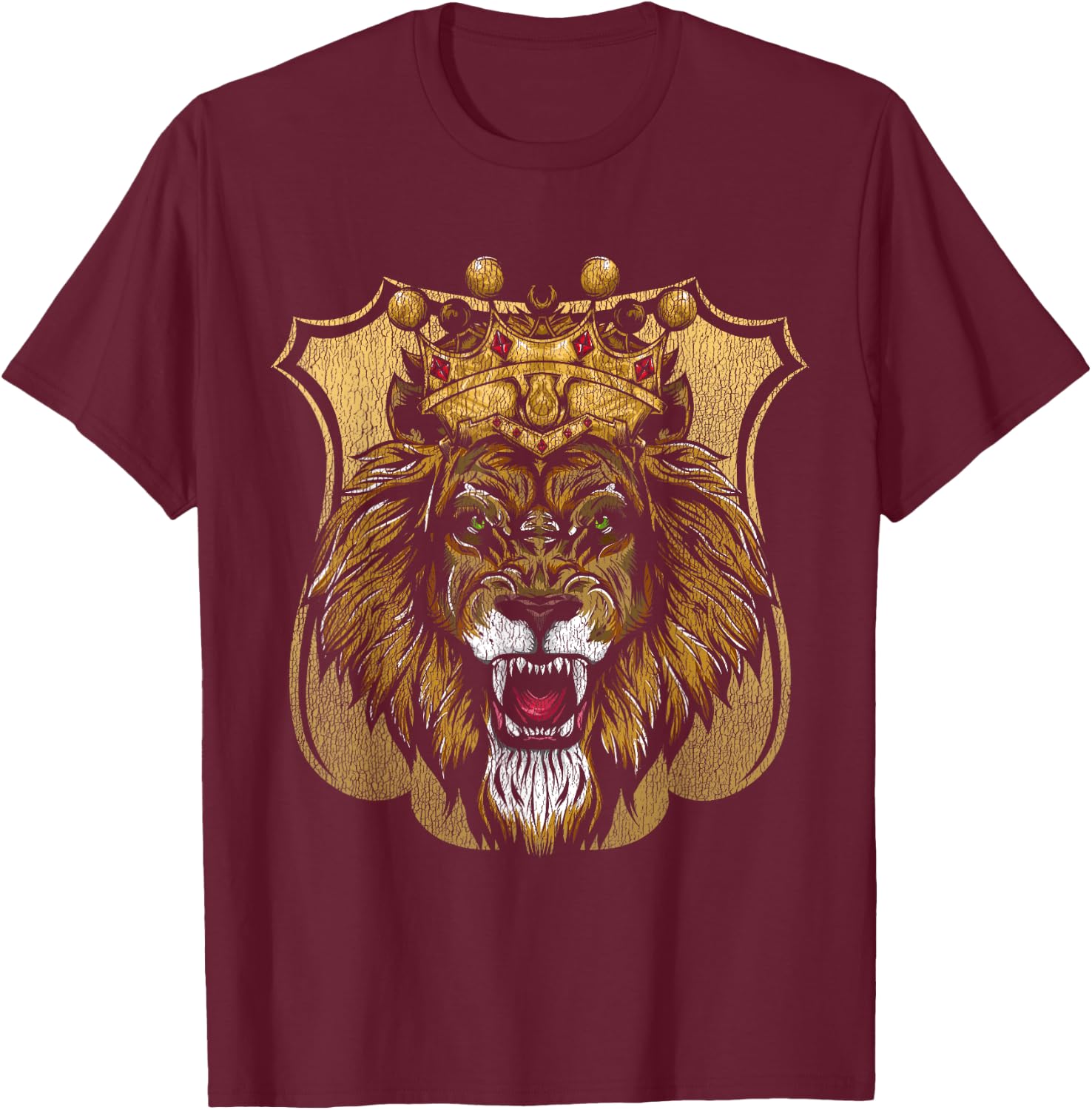 King Animal Lion T-Shirt - T-Shirt | Maroon
