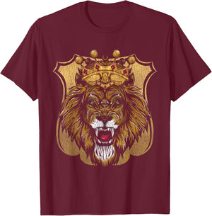 King Animal Lion T-Shirt - T-Shirt | Maroon