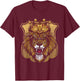 King Animal Lion T-Shirt - T-Shirt | Maroon