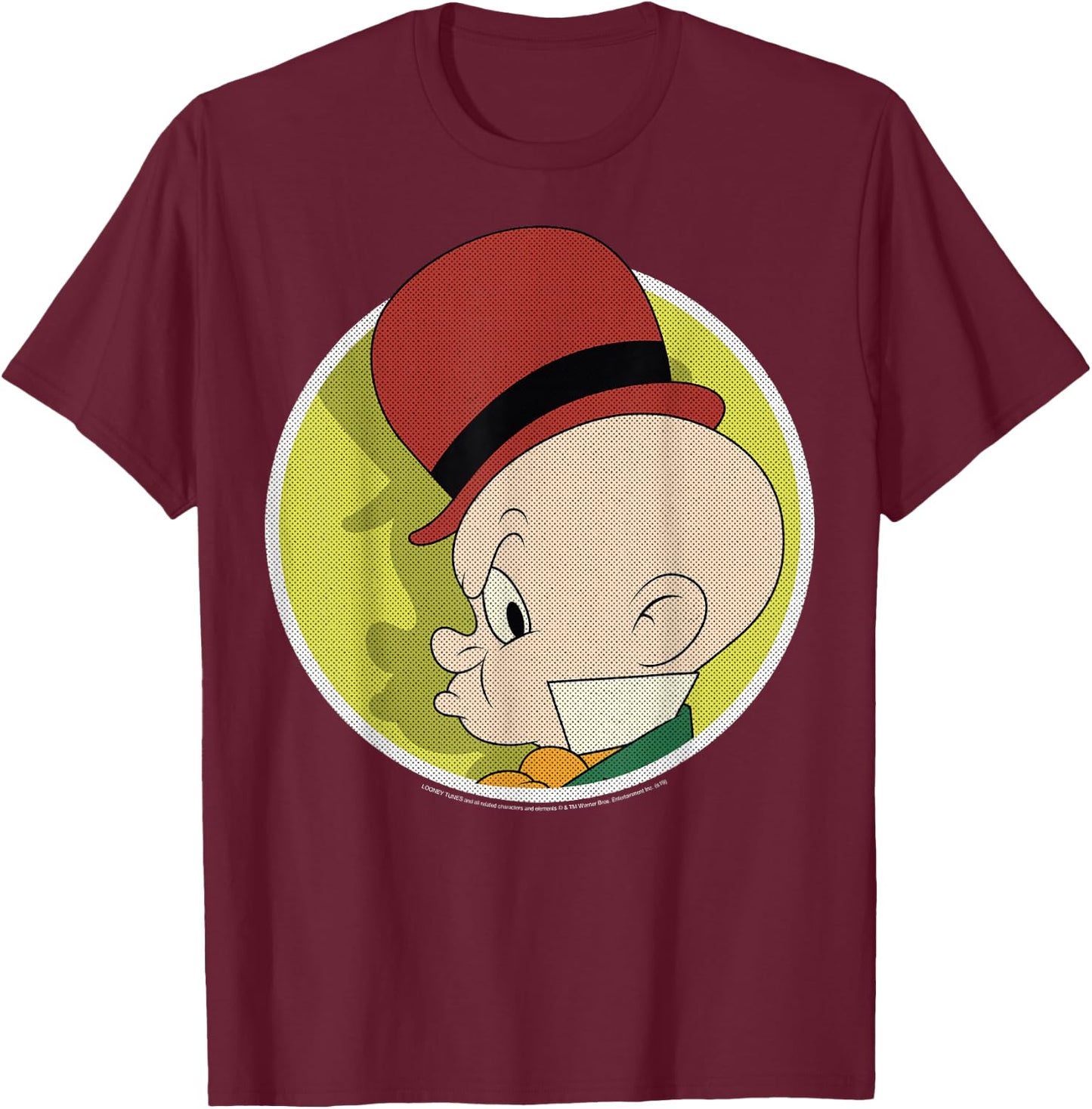 Looney Tunes Elmer Fudd Profile Portrait T-Shirt - T-Shirt | Maroon