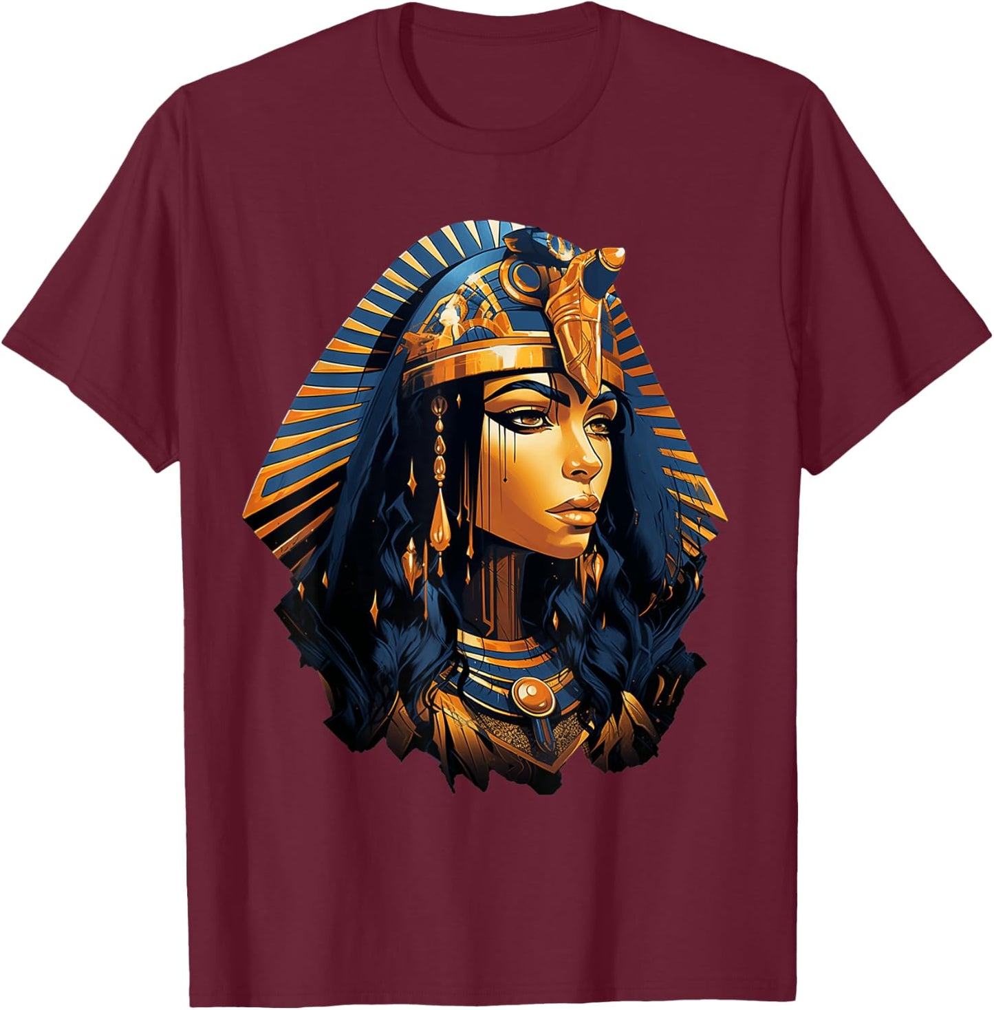 Cleopatra Egyptian Queen Goddess of Ancient Egypt Mythology T-Shirt - T-Shirt | Maroon