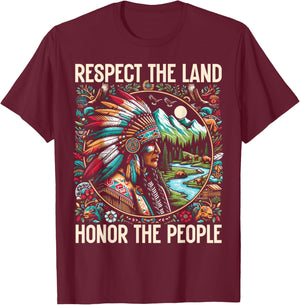 Native American Indian Cherokee Apache Tribe Indigenous T-Shirt - T-Shirt | Maroon