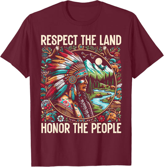Native American Indian Cherokee Apache Tribe Indigenous T-Shirt - T-Shirt | Maroon