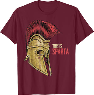 This is Sparta Warrior Helmet T-Shirt - T-Shirt | Maroon