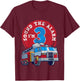 3rd Birthday Three Years Old Firetruck Firefighter Gift T-Shirt - T-Shirt | Maroon