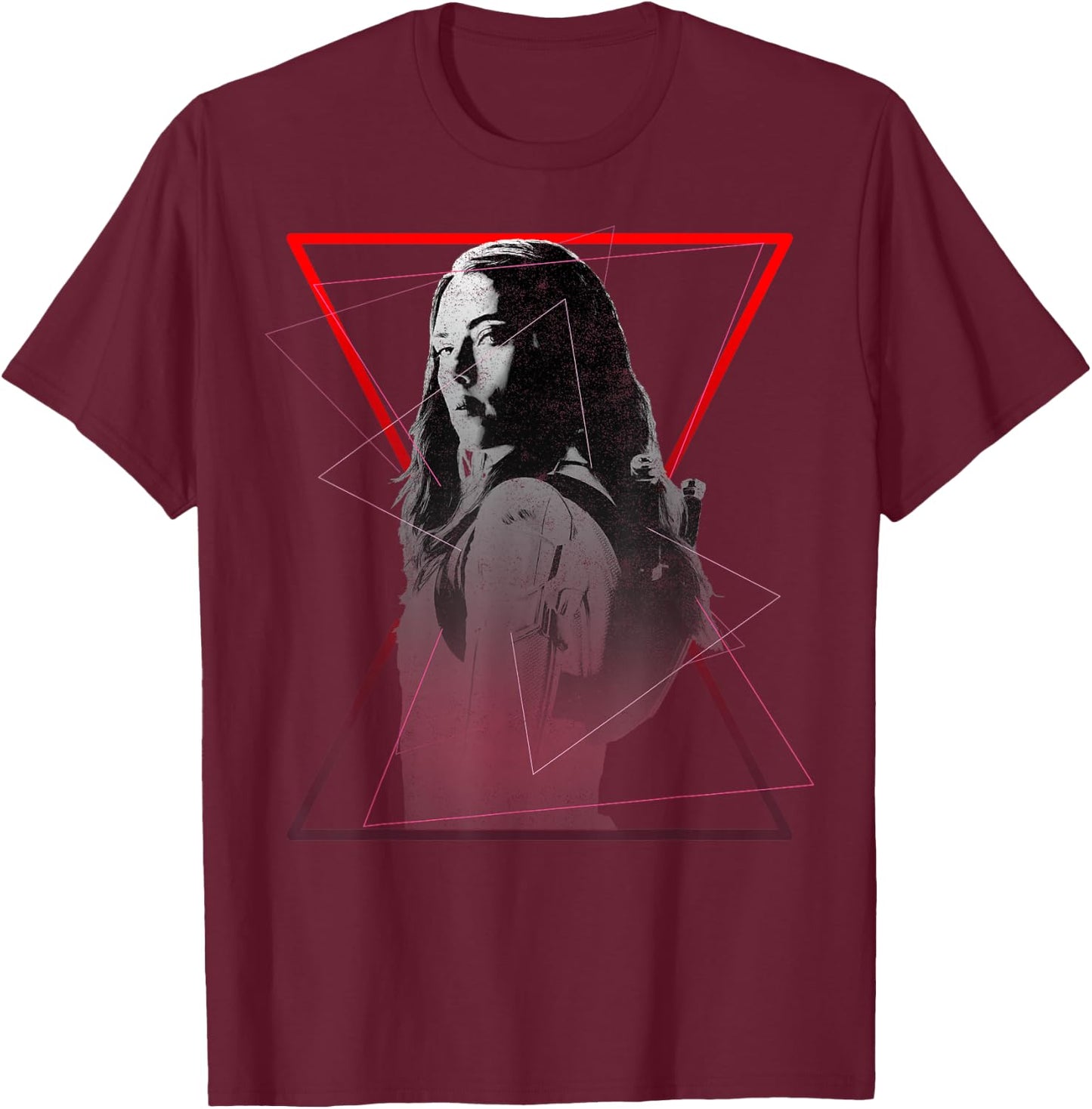 Marvel Black Widow Symbol Portrait T-Shirt - T-Shirt | Maroon