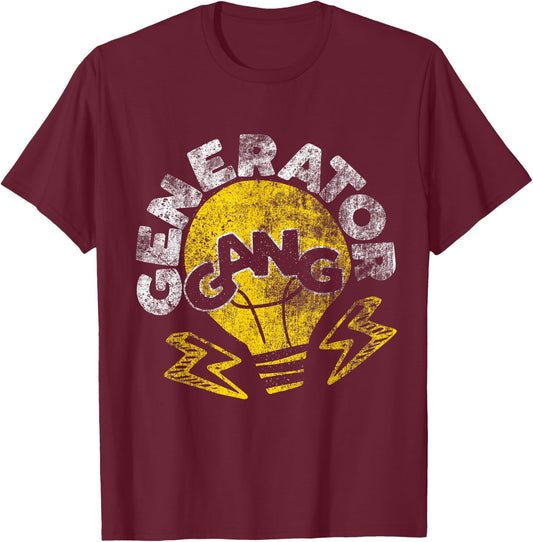 Funny Electrician - Generator Gang Electrical Engineer T-Shirt - T-Shirt | Maroon