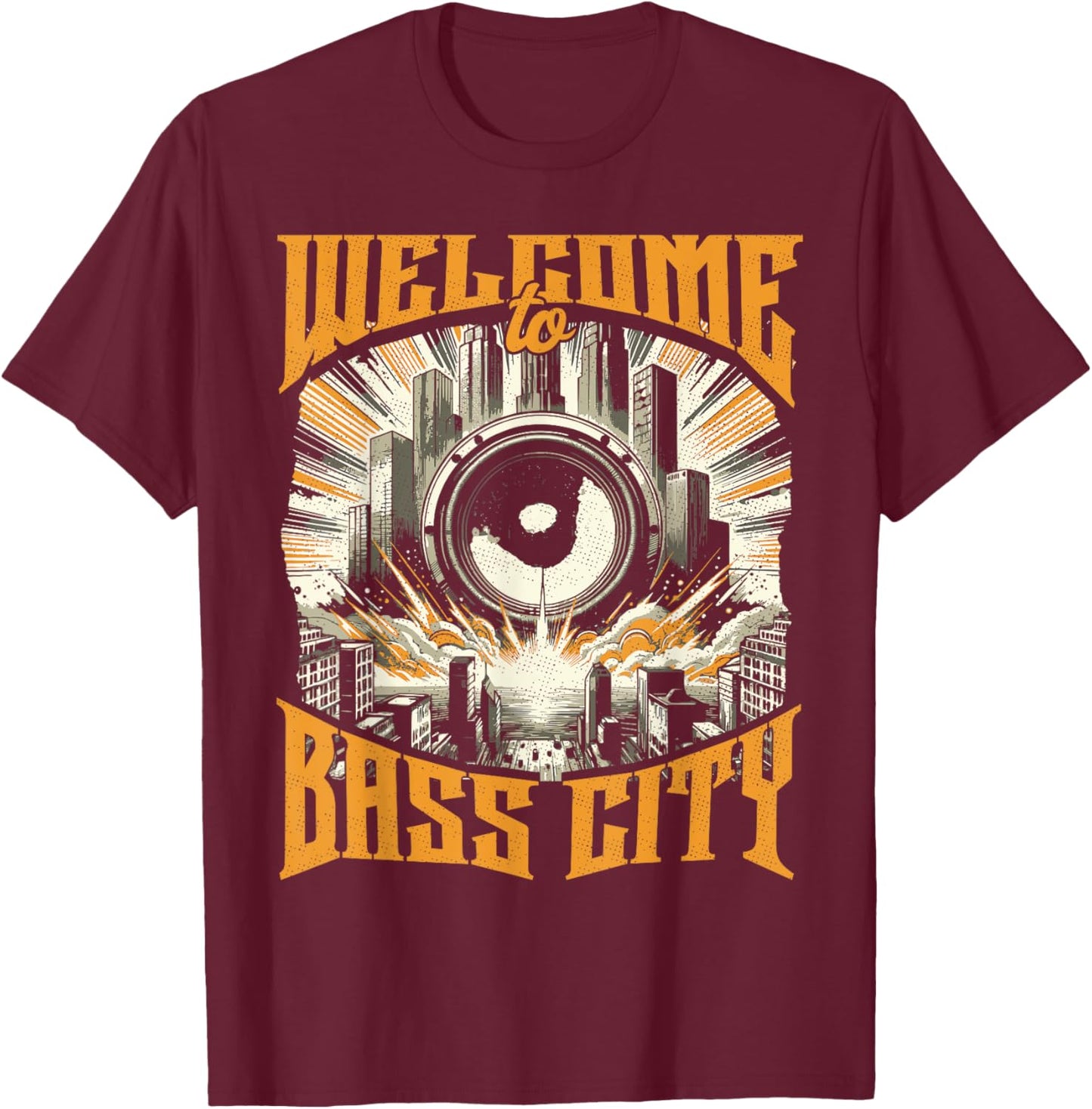 Cool Bass Music Deathstep Dubstep Tearout Riddim T-Shirt - T-Shirt | Maroon