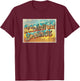 Disney Pixar Cars Radiator Springs Postcard T-Shirt - T-Shirt | Maroon