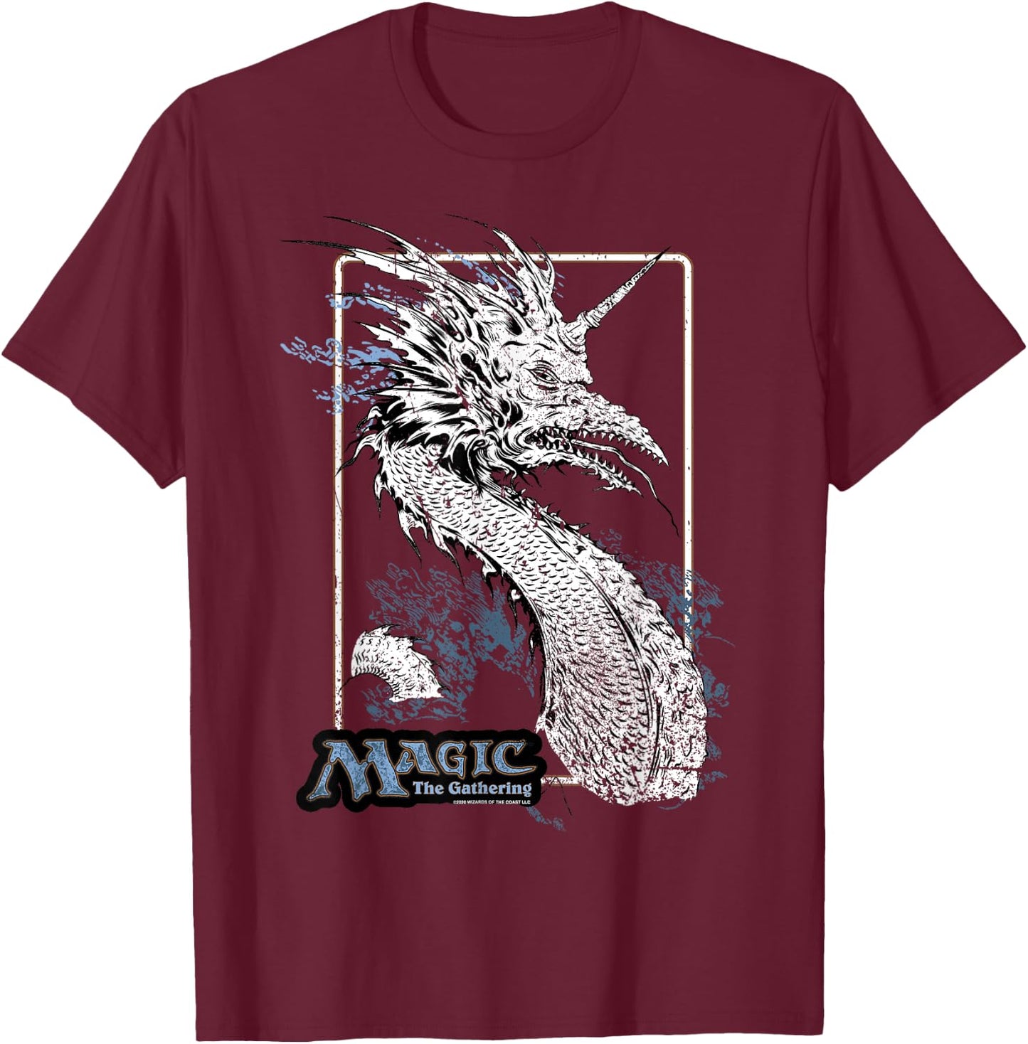 Magic: The Gathering Sea Dragon T-Shirt - T-Shirt | Maroon