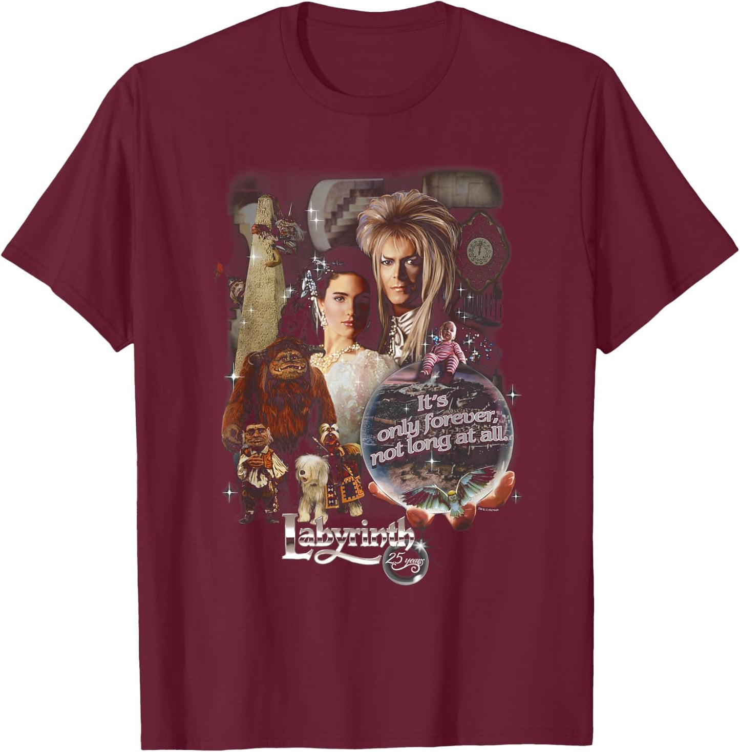 Labyrinth 25 Years of Magic T-Shirt - T-Shirt | Maroon