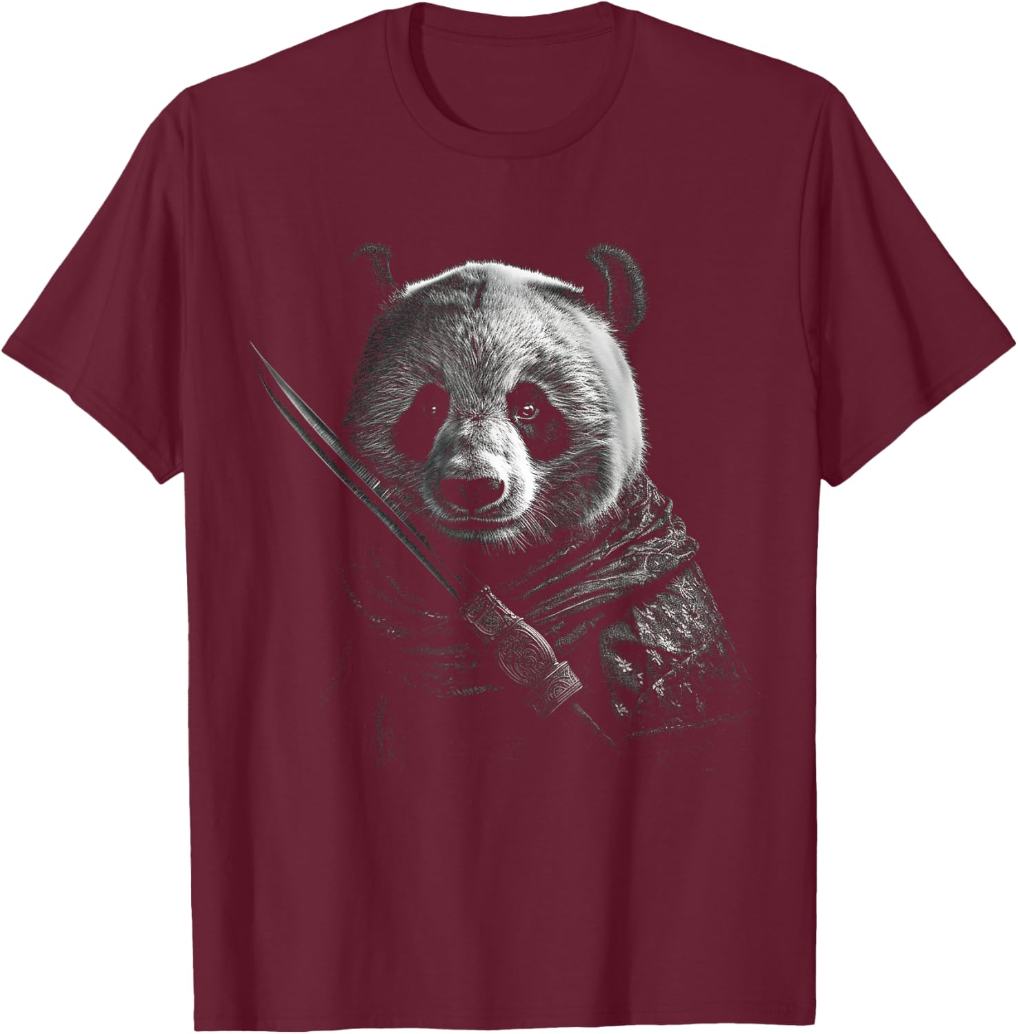 Panda Artwork - Martial Arts Animal Panda T-Shirt - T-Shirt | Maroon