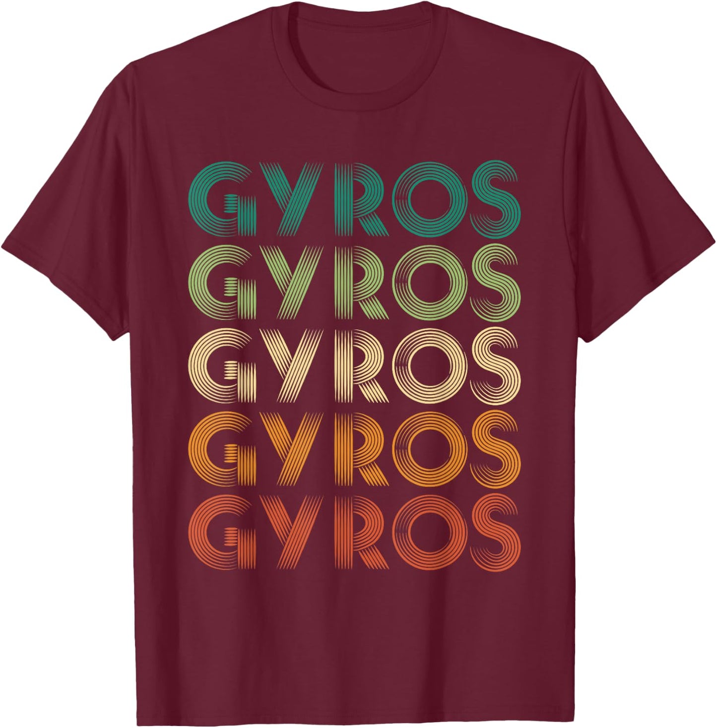 Gyros Greece Greek Foot Malaka T-Shirt - T-Shirt | Maroon