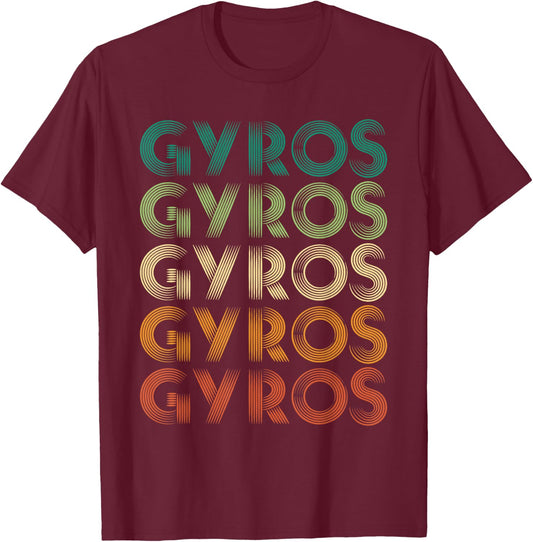 Gyros Greece Greek Foot Malaka T-Shirt - T-Shirt | Maroon