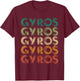 Gyros Greece Greek Foot Malaka T-Shirt - T-Shirt | Maroon