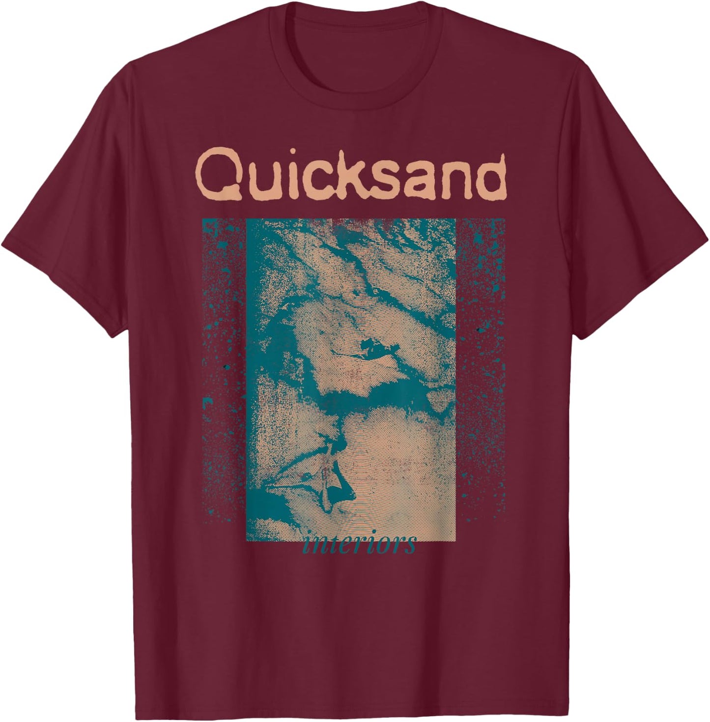 Quicksand - Interiors - Official Merchandise T-Shirt - T-Shirt | Maroon