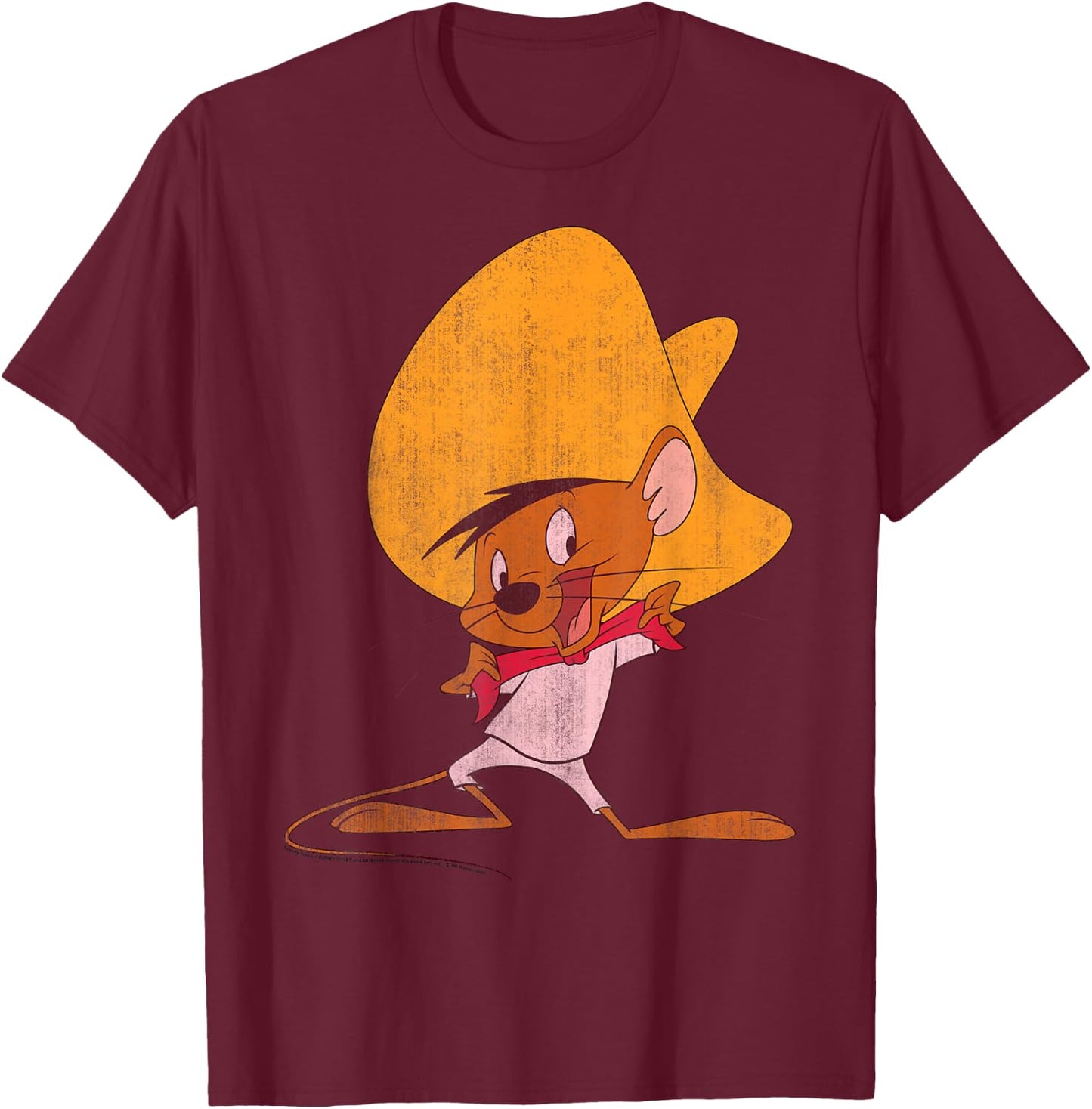 Looney Tunes Speedy Gonzales Red Hue Portrait T-Shirt - T-Shirt | Maroon