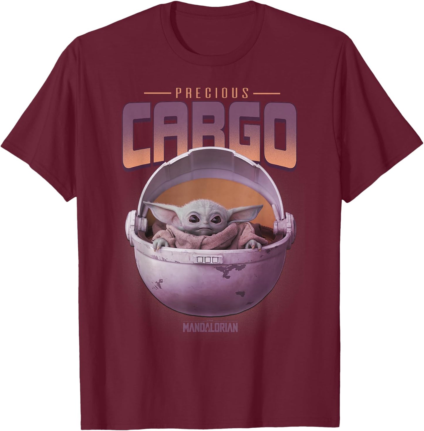 Star Wars The Mandalorian The Child Precious Cargo Purple T-Shirt - T-Shirt | Maroon