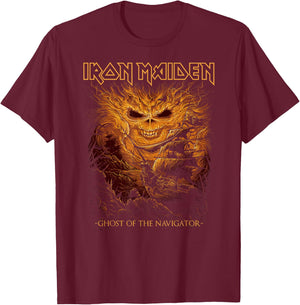 Iron Maiden - Ghost of the Navigator T-Shirt - T-Shirt | Maroon