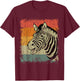 Retro Zebra Gift Vintage Zebra T-Shirt - T-Shirt | Maroon