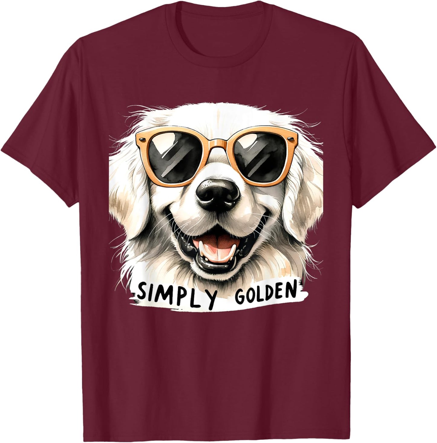 English Cream Golden Retriever Mom Gifts Puppy Simply Golden T-Shirt - T-Shirt | Maroon