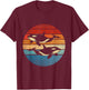 Retro Killer Whale T-Shirt - T-Shirt | Maroon
