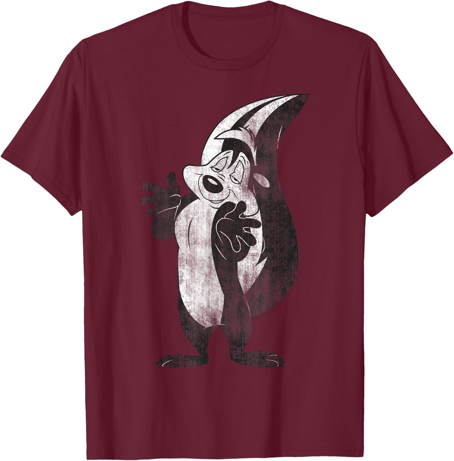 Looney Tunes Pepe Le Pew Retro Portrait T-Shirt - T-Shirt | Maroon