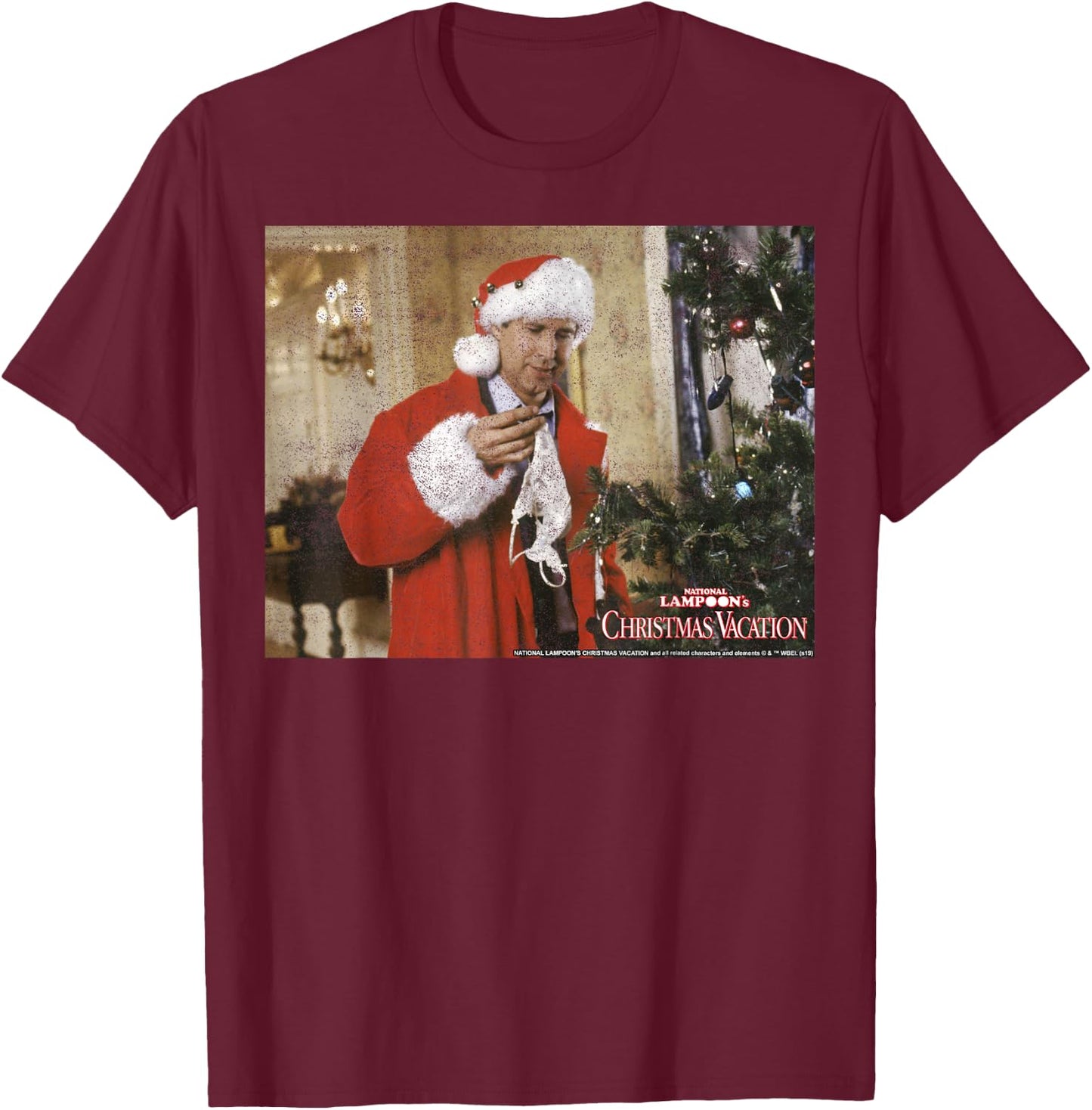 National Lampoon's Christmas Vacation Underwear Portrait T-Shirt - T-Shirt | Maroon