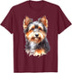 Australian Terrier Dog Portrait T-Shirt - T-Shirt | Maroon