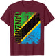 TANZANIA Flag Vintage Distressed TANZANIA T-Shirt - T-Shirt | Maroon