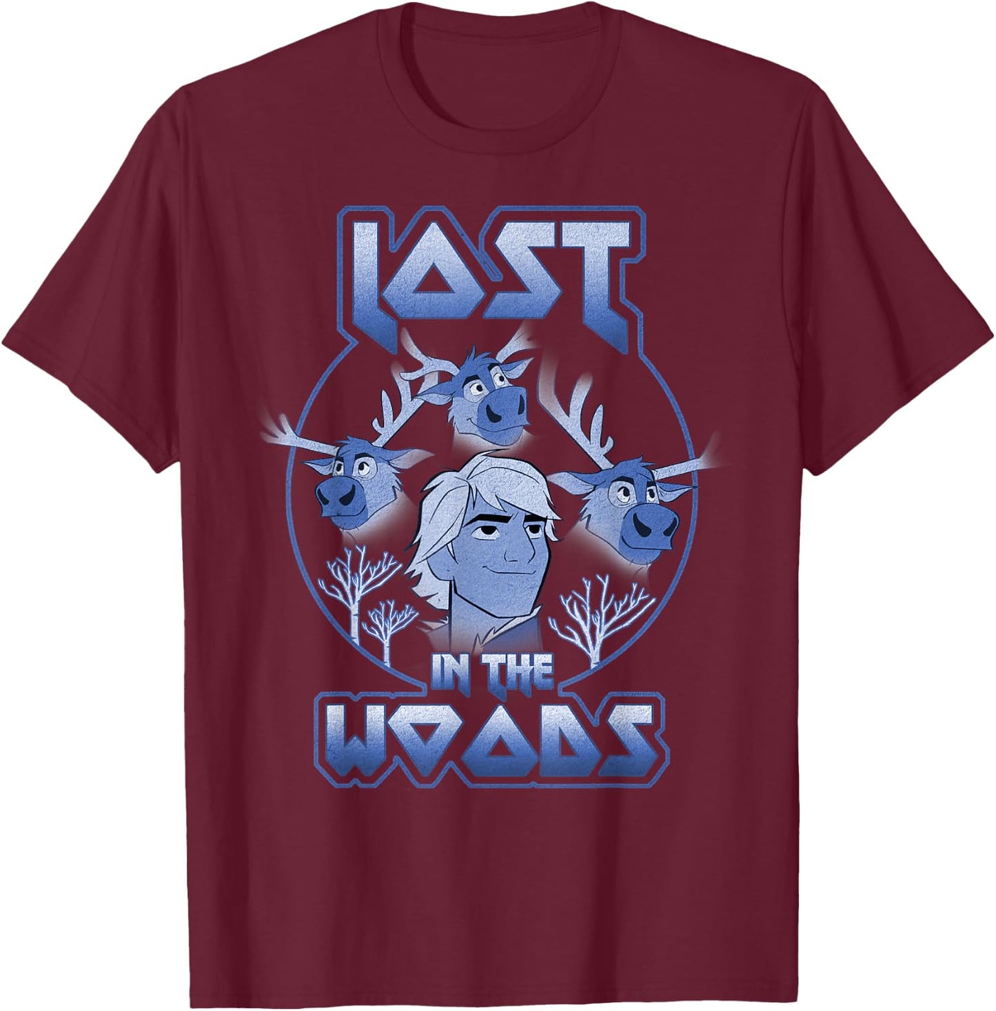 Disney Frozen 2 Kristoff & Sven Lost in The Woods T-Shirt - T-Shirt | Maroon