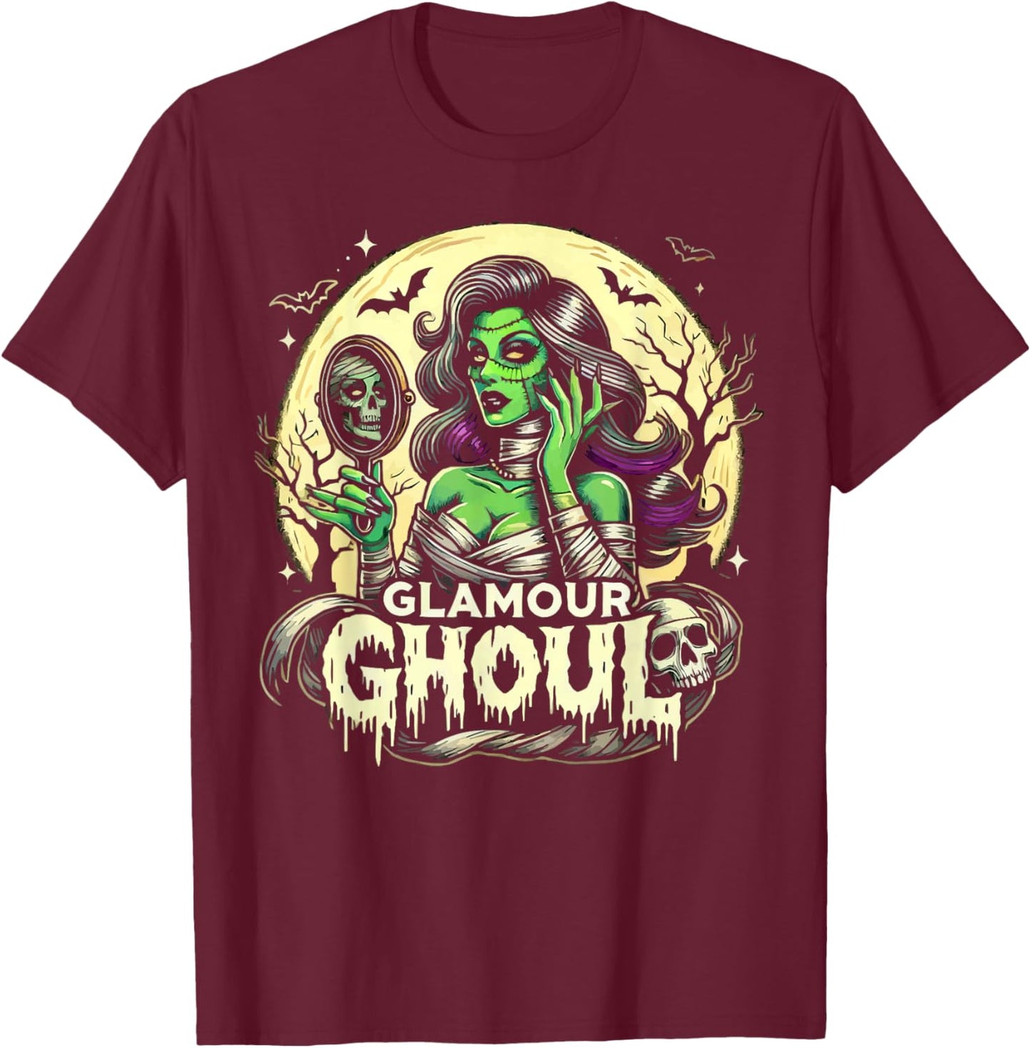 Halloween Ghoul Lover Spooky Ghost Scary Trick Or Treat T-Shirt - T-Shirt | Maroon