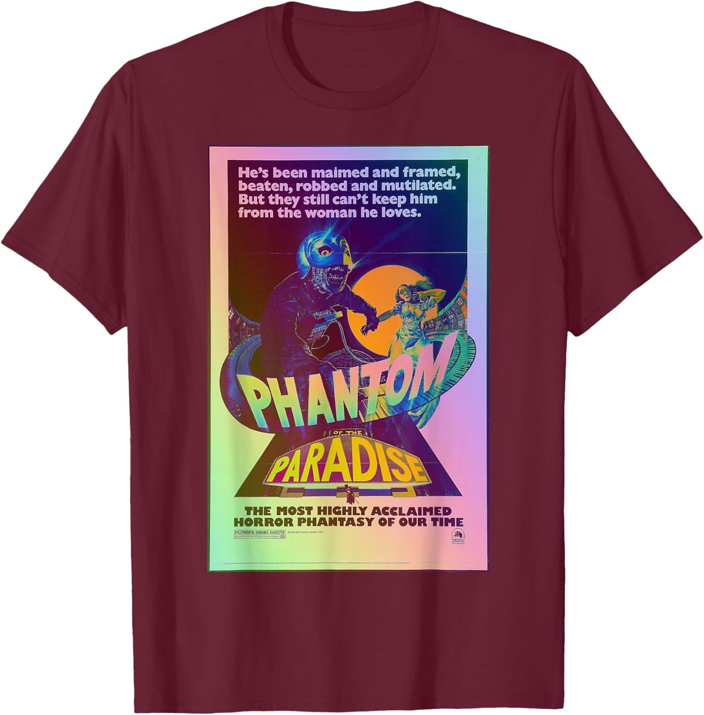 Movie Classic Poster Rock and roll Phantom T-Shirt - T-Shirt | Maroon